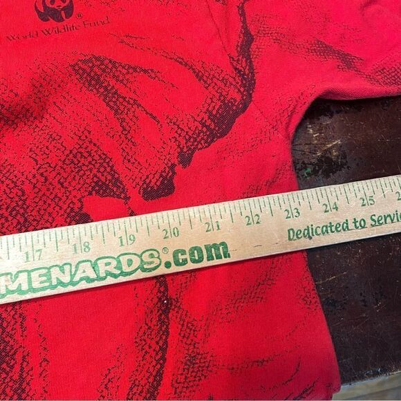 Vintage 90's WWF Wildlife Fund Elephant All Over Print Adult Size L - Picture 6 of 7